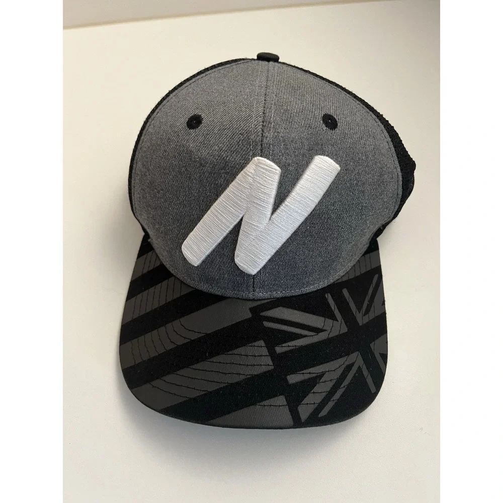 Fitted Baseball Cap Black Embroidered N Double Portion Supply Hat Hawaiian Theme